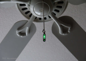 Glow fob ceiling fan pull