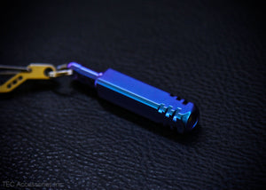 Tec Accessories Pixel Titanium LED Keychain Flashlight, Warm Light