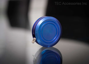 TEC Accessories Keychain Measuring Tape Damascus-Finish Titanium Removeable  Clip